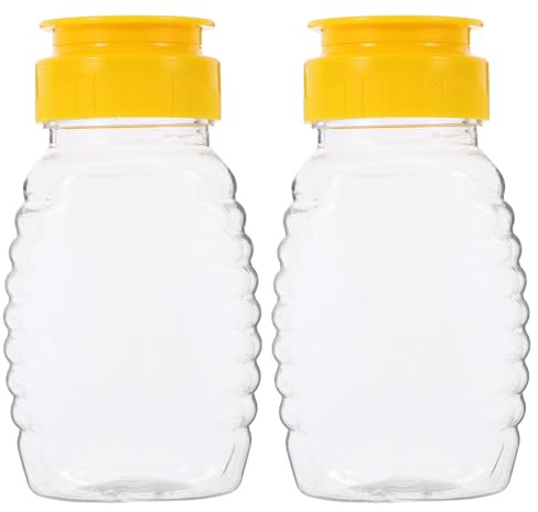 HOMOBABE 2 StüCk NachfüLlbare Honigspender Quetschflasche 108 Ml Tropffrei Honigdosierer FüR KüChe Und Restaurant Vielseitiger Honigspender