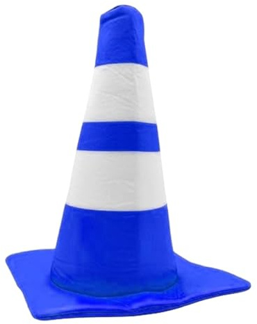 Harilla Verkehrskegelhut, neuartiger kegelförmiger Halloween-Hut für Festival-Party-Maskerade, Blaue Kuppel