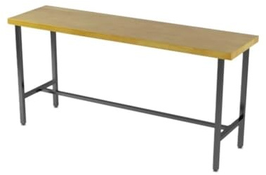 Bartabeller Hem Träbarbord Smalt Långt Köksmatbord Med Robust Metallram Bar Bordets Högbord(Stor)