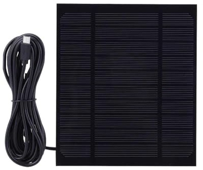URPIZY Chargeur de panneau solaire monocristallin 3,5 W 5 V avec rendement 22 % - Chargeur USB portable pour smartphones Android et appareils 3 à 5 V - Noir