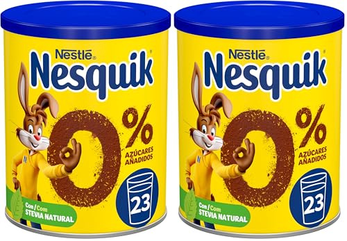 NESTLE NESQUIK Cacao en polvo 0% azúcares, 320 g (Paquete de 2)