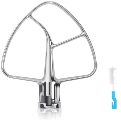 Durable Stainless Steel Flat Beater Attachment, Kitchen Aid Paddle for 4.5-5 Qt Tilt Head Stand Mixers, Kitchen Aid Paddle for Mixer, Efficient Replacement Beater (5 QT)