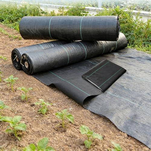 RCYONGQ Telo Pacciamatura Tessuto Non, Permeabile all'Acqua Telo Pacciamatura Anti Erbacce Barriere Contro Le Erbe Infestanti per Patio, Aiuole, Erba Artificiale, Prato, Vialetto(4x20m)