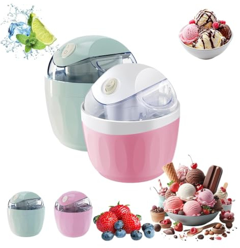 Mini Heladera Doméstica Pequeña, Heladera Eléctrica Personal De 500 Ml. Prepara Tu Postre En Solo 15 Minutos Con Un Solo Toque. Ideal Para Helado, Yogur Helado Y Sorbete, Perfecto Para Disfrutar