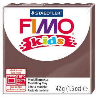 FIMO 3 Kids Modelling Clay Oven Hardening Brown 42g
