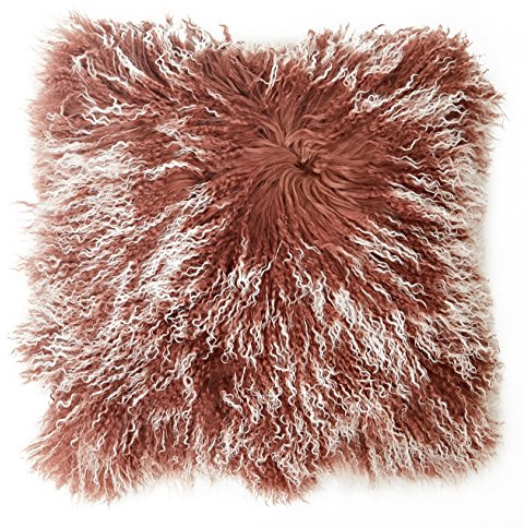 Reissner Lammfelle Tibet Lammfell Kissenbezug langflorig 30x30cm JYB11 Farbe braun/weiß (Tops)