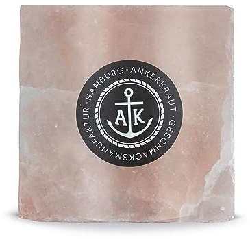 Ankerkraut BBQ Salt Block, Salzstein zum Grillen, groß, ca. 20x20x2,5cm