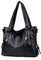 DEERWORD Femme Sac a Main Sacs à Bandouliere Portés épaule Feminin Cabas Original PU Cuir 5369 1pc ensemble Noir