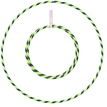 Play Juggling - Hula Hoop Circle - Perfect Hoop - Ø Tube 20 mm - Ø Hula Hoop 100 cm - Hula Hoop for Fitness, Fitness Exercise Hoop, Gymnastic Hoop - Green/Black