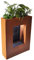 KÖHKO® Wasservorhang-Brunnen bepflanzbar mit LED-Beleuchtung Höhe 80 cm aus Cortenstahl mit Edelstahl-Pflanzkasten Wasserfall Wasserspiel Zimmerbrunnen 32001H