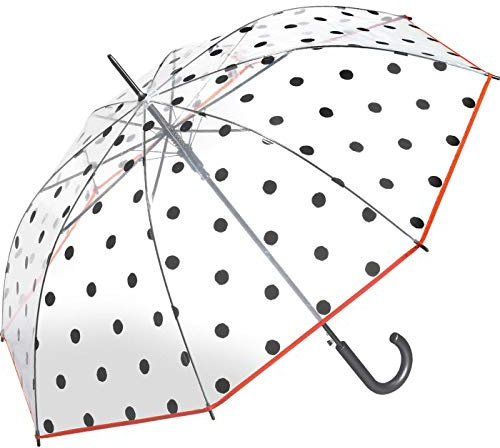 happy rain Parapluie automatique Noir Transparent ESSENTIALS40986DOTS Dots (Pois Colorés) 100 cm
