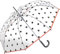 happy rain Schirm Automatik Transparent Black - Dots
