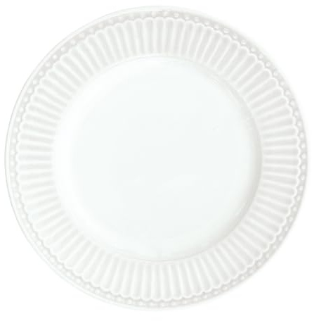 GreenGate - Teller, Kuchenteller, Dessertteller - Alice - Porzellan - weiß - D 17,5 cm