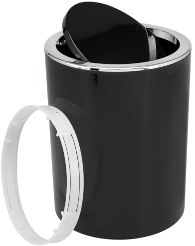 Bremermann, Savona, pattumiera da bagno con coperchio basculante, in plastica, 5,5 l