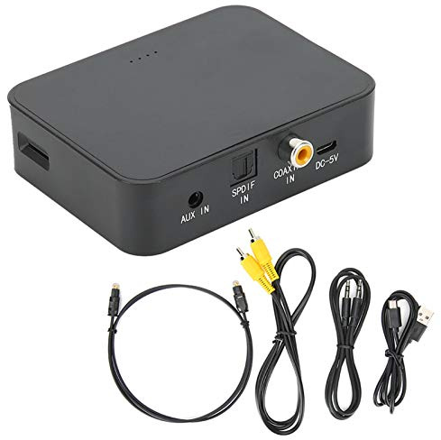 Bluetooth-ljudadapter Optisk fiber koaxial AUX Bluetooth5.0 Bluetooth-sändare
