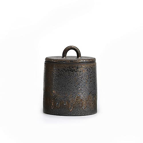 LLDDSS Tea bag caddy large vintage chinese ceramic Ceramic Retro Mini Tea Caddies Kitchen ​Sealed Cans Storage Bottle (Color : 3)