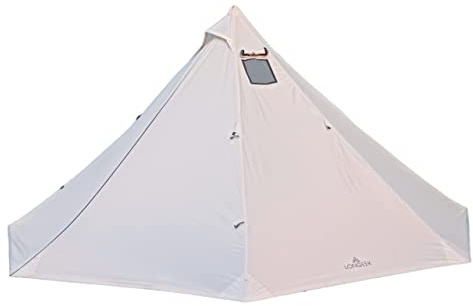 Longeek 4 Man Tält Camping Ultralätt Vattentät med Veranda 4 Säsonger Med Ugnshål Tipi