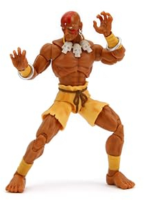 Jada Toys Street Fighter Figur Dhalsim (15 cm) - bewegliche Sammel- und Actionfigur aus Street Fighter 2: The Final Challengers, mit alternativem Kopf, Händen und Zubehör, ab 13 Jahre