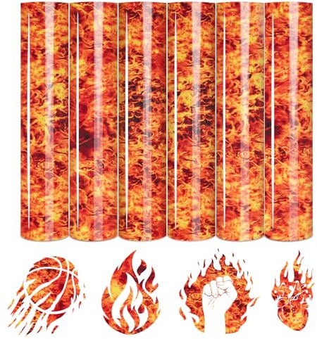 Tintnut Heat Transfer Vinyl Flame Plotter Film Textile Flex Film Plotter Textile 12 x 10 HTV