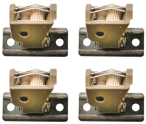 CHENJIN Lot de 4 accessoires de verrouillage de cordon pour stores vénitiens - Rouleau de couleur marron - Accessoires de rideaux en bambou - Boucle de levage en métal - Poulie d'installation de corde