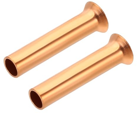 PATIKIL 1/4 Tubo OD Inserto a Compressione, 2pz Inserti in Rame Supporto Tubo Inserto Compressione Kit di Raccordi per Tubo Aria Acqua Gas