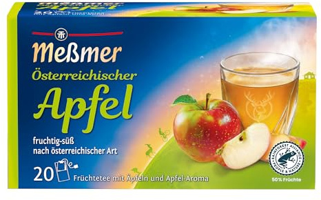 Meßmer Ländertee I Österreichischer Apfel | 20 Teebeutel | Glutenfrei | Laktosefrei | Vegan