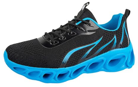 Generisch Zapatillas deportivas con acolchado de aire para hombre, zapatos casuales para hombre, zapatillas deportivas para caminar, antideslizantes, con cordones, zapatillas con suela hueca, zapatos