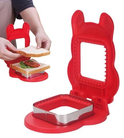 Krujecnt Coupe-sandwich Pour Enfant, Coupeur Et Scelleur De Sandwichs, Coupe-sandwichs, Découpeurs De Croûte De painn, Sandwiches À Pochettes Carrées Faits Maison Pour La Boîte À Lunch bentou
