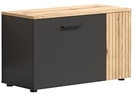 Einlegeboden Esteban Anthrazit · B 80 x H 48 cm | B 80 x H 48 x T 36 cm · Platz für 4 Schuhpaare · 2 Türen, 2 Einlegeböden