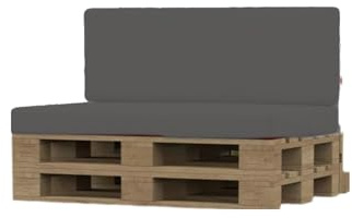 FIVE MOONS Euro Pallet Cushions Seat Pads For Outdoor Garden Euro Pallet Seating high density foam pad with water resistant zipped cover Fordifferent (Grey, 120 x 40 x 8cm)