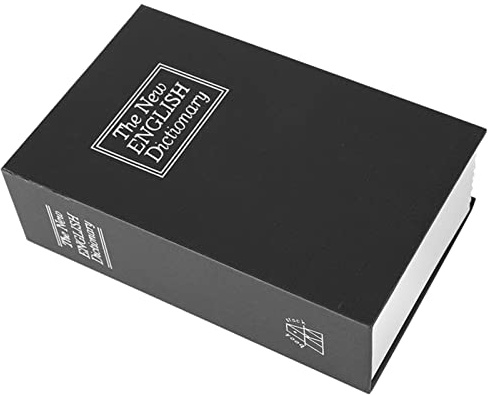Black English Dictionary Safe Box Money Jewelry Collection Storage Case with 2Keys Simulation Appearanc Safe Box Simulation Book Safe Box Jewelry Case Dictionary Safe Box Lock