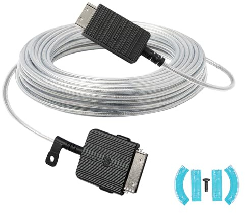VG-SOCR15/ZA 15 m/49 pi Cable the Frame Compatible avec Samsung TV The Frame QLED 4K Fibre Optique Pour QN43/50/55/65/75/85 LS03FAU/LS03RAU/LS03BAU/LS03TAU/LS03DAU Q80R 65Q90R 55Q85R
