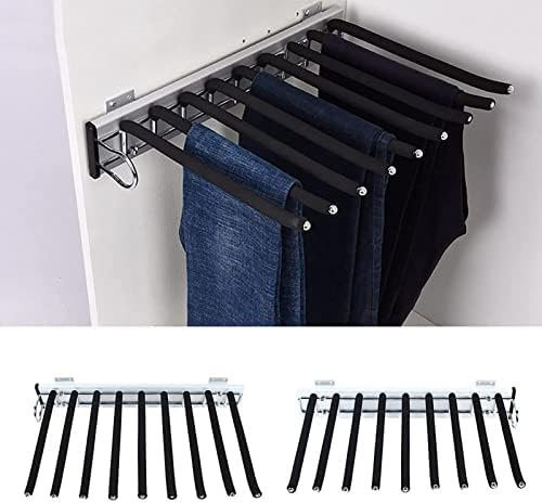 Appendiabiti estraibile per pantaloni, barra regolabile in lega di alluminio per un'organizzazione efficiente dell'armadio, perfetto per pantaloni, asciugamani e accessori