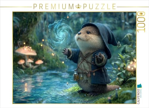 CALVENDO Puzzle Loutre Magique dans la forêt enchantée | 1000 pièces 64 x 48 cm Puzzle Photo pour des Heures heureuses