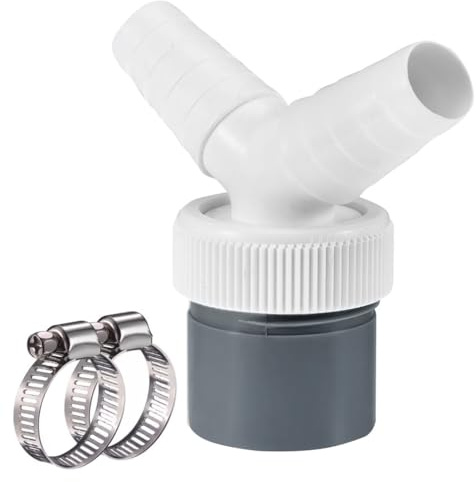 CUEMOON Abfluss Waschmaschine Y-Adapter für Geschirrspüler und Waschmaschine, Doppelanschluss mit Eingangsstutzen von 18-24mm