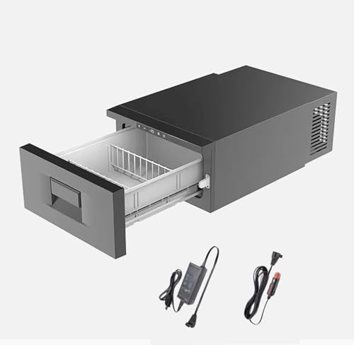 Mini Frigo Congelateur Petite Taille Glaciere A Compression 9/20 L Conception À Tiroir Verrouillable Des Deux Côtés (-20 ℃ ~ 20 ℃) for Voiture Camping Car(44 * 70 * 25cm)