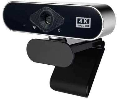 AYJYZHIAG Webcam USB 4K Auto 8MP 30FPS, Compatible avec Adaptateur Type-C et trépied for Streaming, appels vidéo création de Contenu(B02-4K Webcam)
