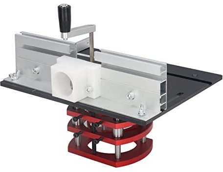 Cuifati system di Sollevamento per Tavolo per Fresatrice per Motori 66 Mm di Diametro, Base di Sollevamento per Fresatrice con Piastra di Inserimento per Tavolo per Fresatrice per Banchi (BLACK)