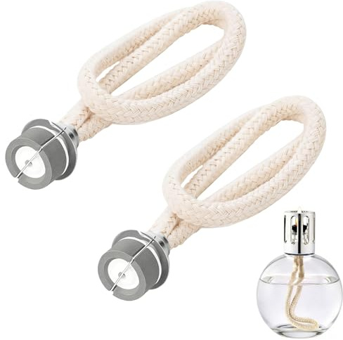 2 Stück Öllampe Docht, Duftlampe Docht Duft Öllampe Docht Ersatz Luft Kontrolle Katalytischer Brenner Lampe Dochte für Aromatherapie Heim Dekoration