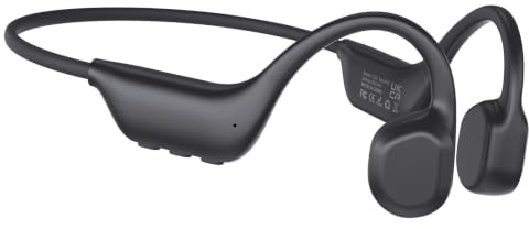 Écouteurs à Conduction Osseuse Bluetooth 6.0, IPX6 Étanche Casque Osseux | Casque Conduction Osseuse avec Mic,Casque Open ear Sport Sans Fil Bluetooth pour Course à Pied, Cyclisme et Fitness
