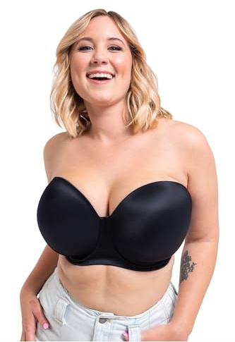 Curvy Kate Smoothie Strapless Moulded Bra Black 34GG
