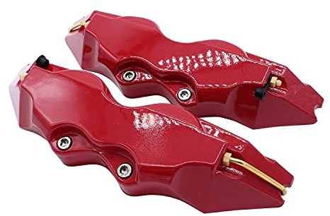 TAKPART 2 Stück Bremssattelschutzabdeckung Kunststoff-Bremssattelabdeckung für Radnabe 18 Zoll-19 Zoll Medium (Rot)