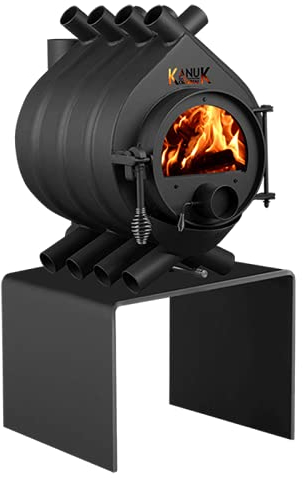 Warmluftofen Kanuk® Original 7 kW - Werkstattofen - Schwedenofen - Zulassung für Deutschland, Österreich und Schweiz - BimSchV (ohne Seitenverkleidung, Untergestell Modi Art)