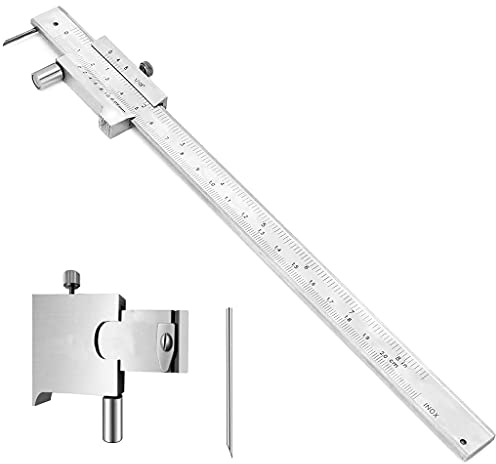 Messschieber, Markierungsmessschieber, 0-200 mm Edelstahl-Taschenmessschieber, Parallelmarkierungen, Messschieber-Messwerkzeug, mit Feststellschraube