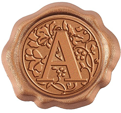 craspire 25 STÜCK Klebende Wachssiegel-Aufkleber, Selbstklebender Siegellack Stempel Initial A Aufkleber Zum Versiegeln von Umschlagkarten Geschenkverpackung Scrapbooking