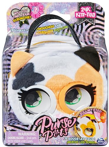 Purse Pets Micros, Roarin' Rainbow Tiger Stilvolle kleine Geldbörse mit Augenroll-Funktion, Kinderspielzeug für Mädchen ab 5 Jahren