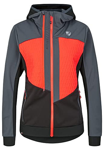 Ziener W Neta Colorblock - Daunen Atmungsaktive sportliche Damen Hybridjacke, Größe 38 - Farbe Hot Red