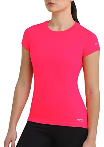 TCA Atomic Maglia da Donna a Maniche Corte Quickdry Slim Fit PRO Training - Rosa, L