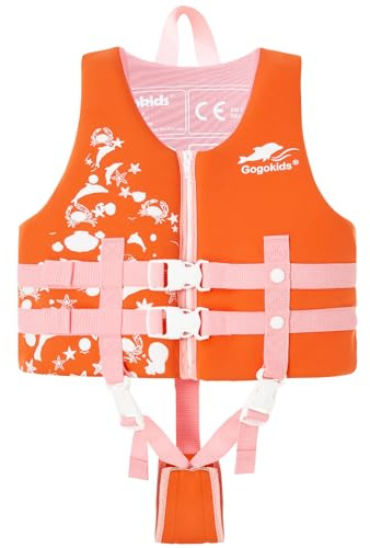Gogokids Toddler Swim Vest, Kids Floaties – Boys & Girls Buoyancy Jacket for Pool & Beach, Fits 2-8 Years / 22-60 lbs