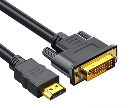 baolongking Cavo DVI adattatore bidirezionale DVI 1080P video ad alta velocità compatibile per computer, PC, Raspberry Pi, Roku, Xbox One, PS4 PS3, scheda grafica -1 m